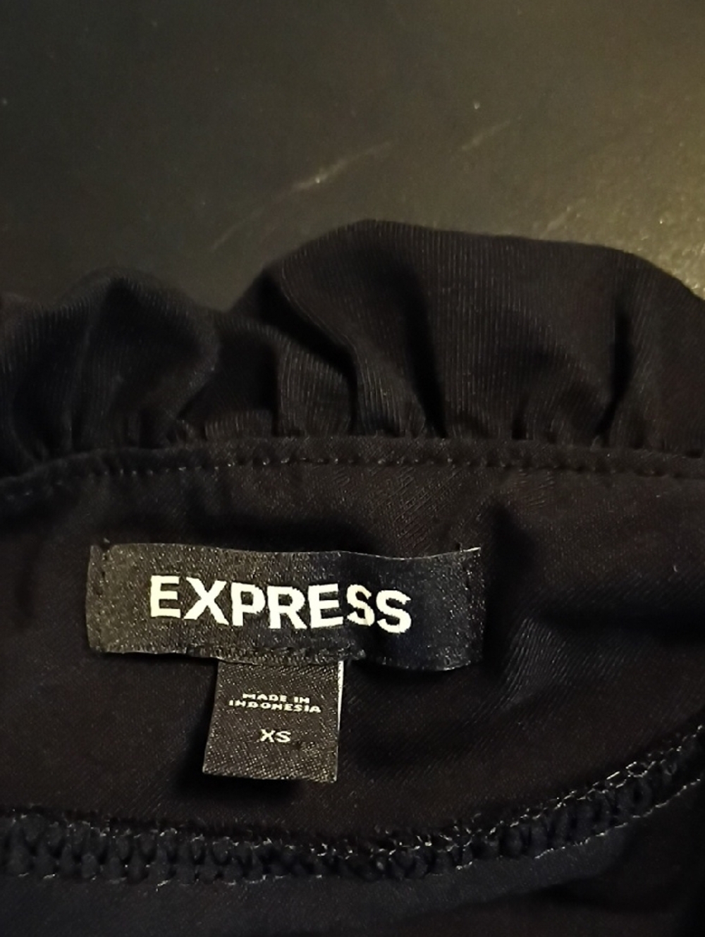Express Black One-Shoulder Ruffle Top - Picture 5 of 6